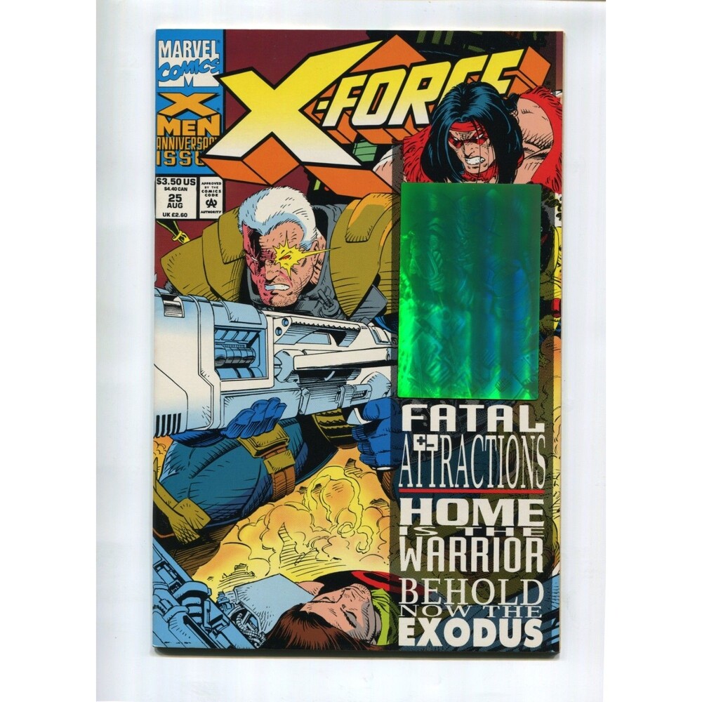 X-Force #25 Marvel Comics 1993 Capullo Hologram Fatal Attractions Comic Book